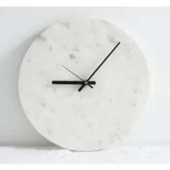White Marble Wall Clock 